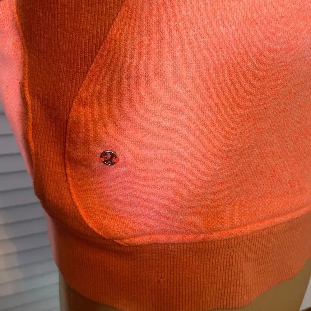 LULULEMON | bright coral scuba hoodie size 8